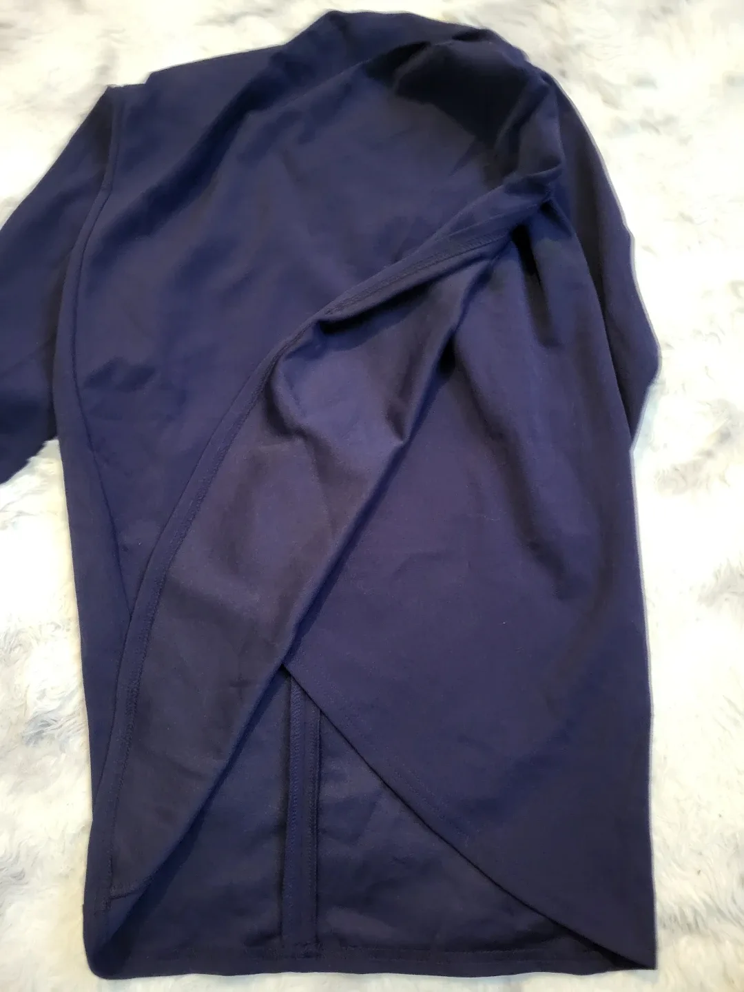 Navy Blue Sleeveless Wrap Dress Size Small - photo 5