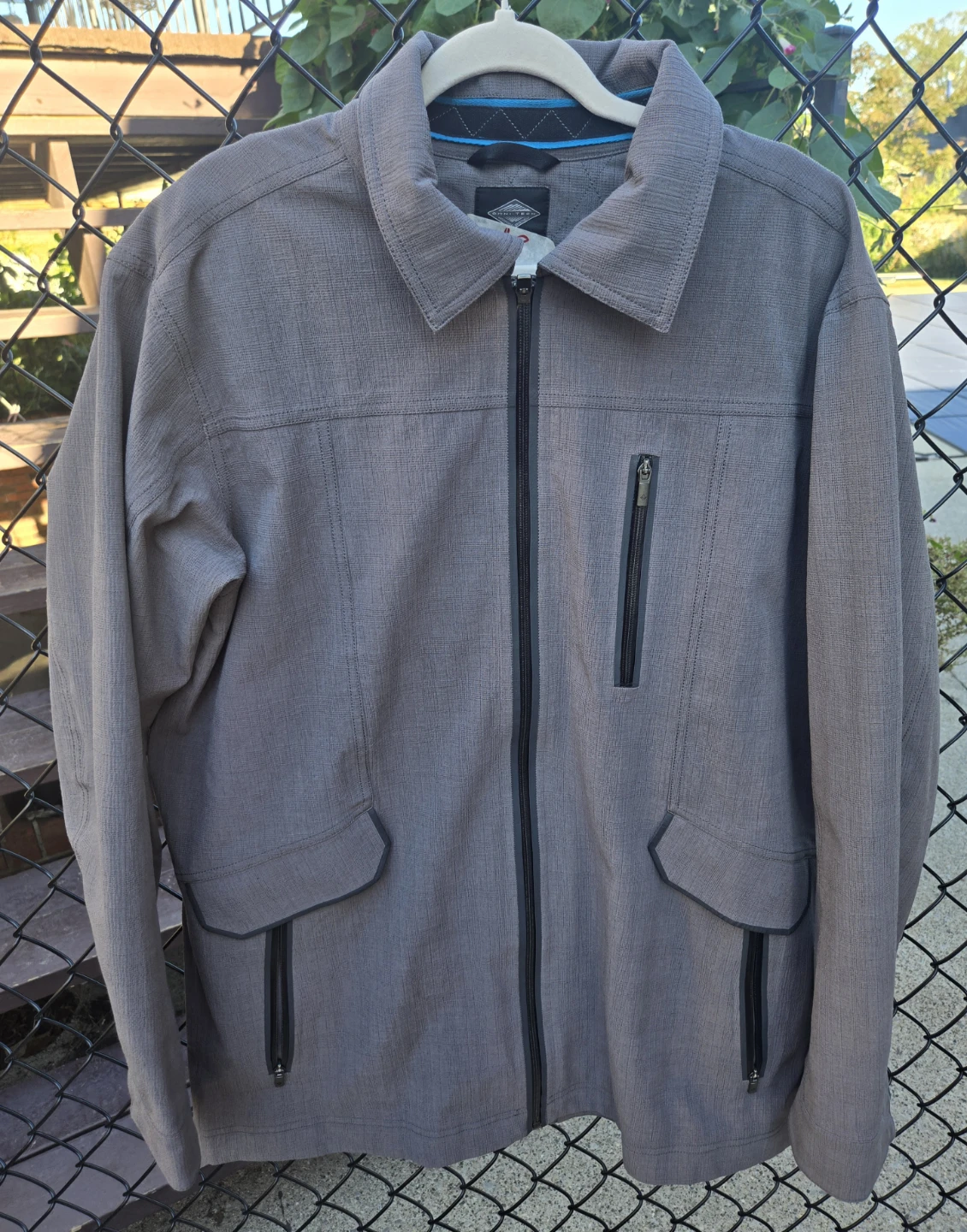 Men's Columbia Jacket.  XL Gray Zone Shell II rain jacket. EUC - photo 2
