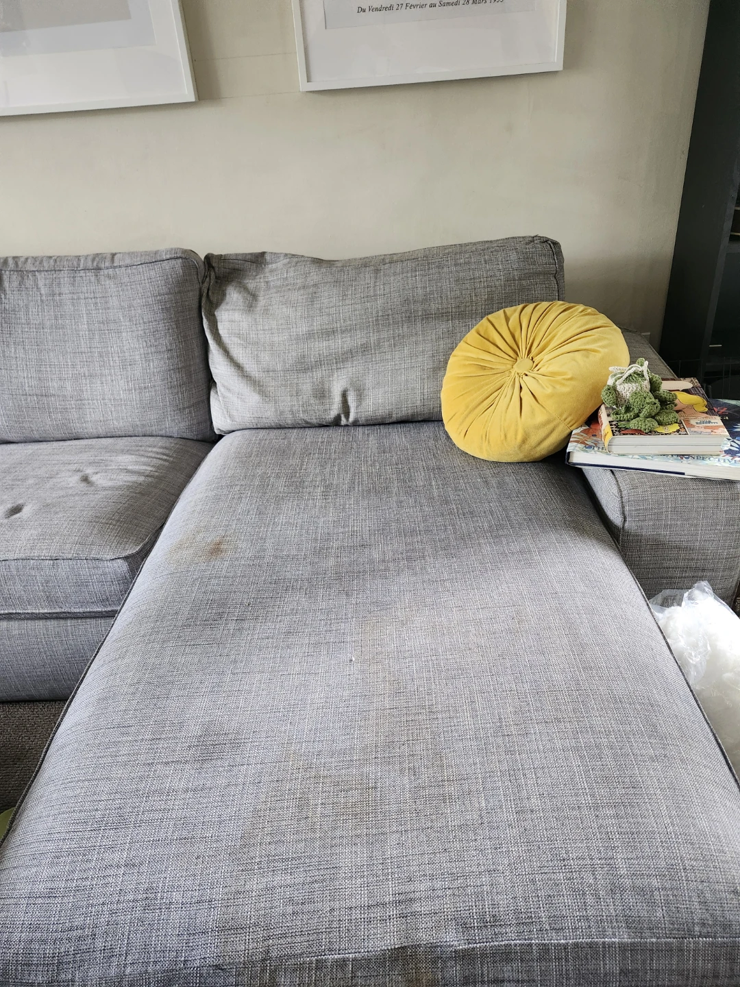 Kivik Grey Sectional Sofa loveseat & chaise - photo 2