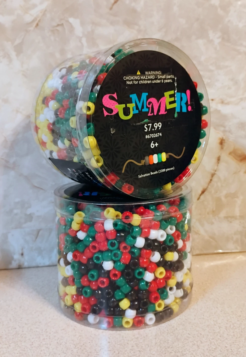 ROUND PONY BEADS – ASSORTED SIZES & COLORS - photo 3