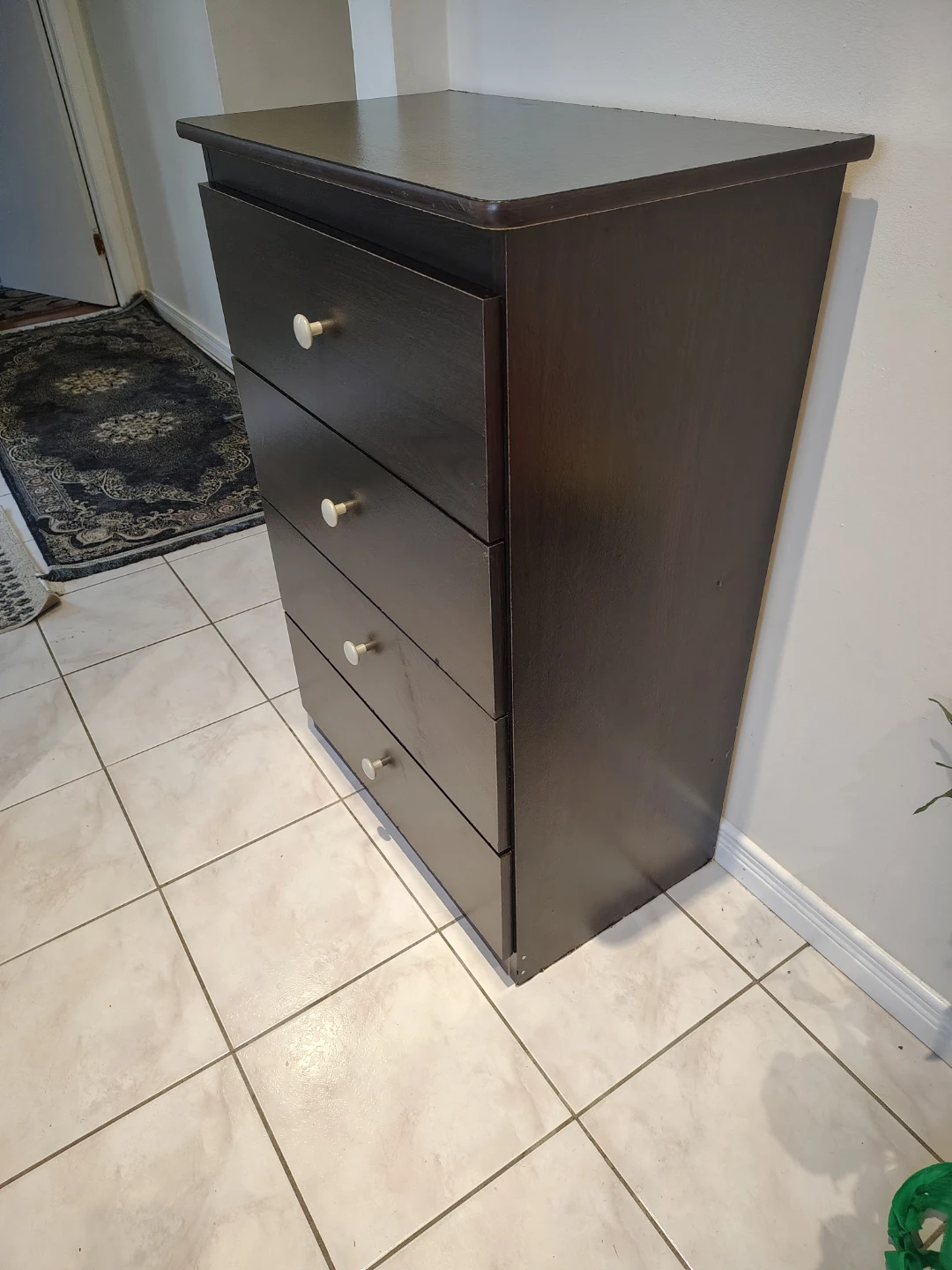 Dark Brown 4-Drawer Dresser