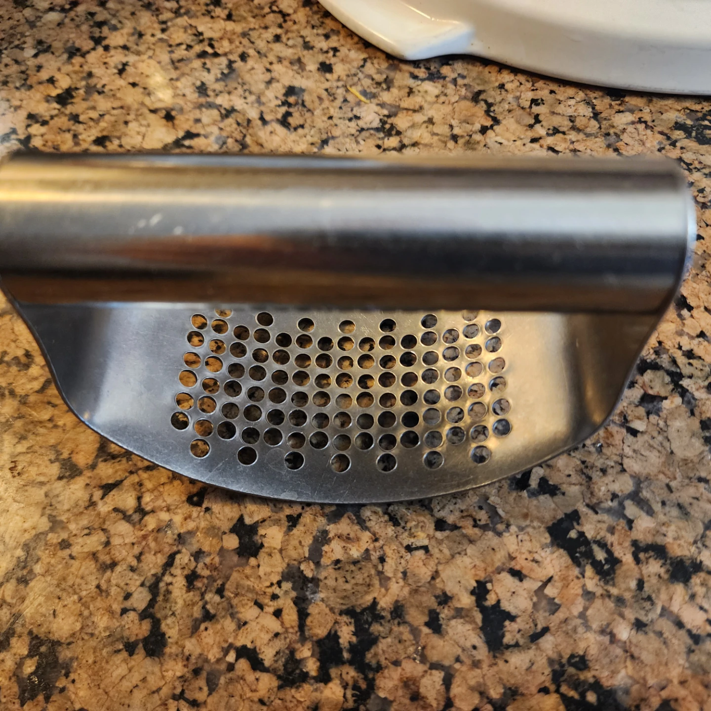 Stainless steel garlic press