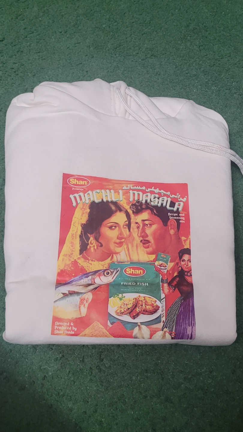 Shan Foods Machli Masala White Hoodie