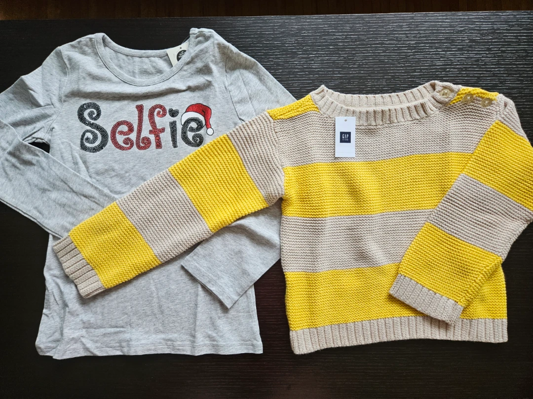 Gap Kids Sweater and Long Sleeve Top Bundle (size 6 - With Tags)