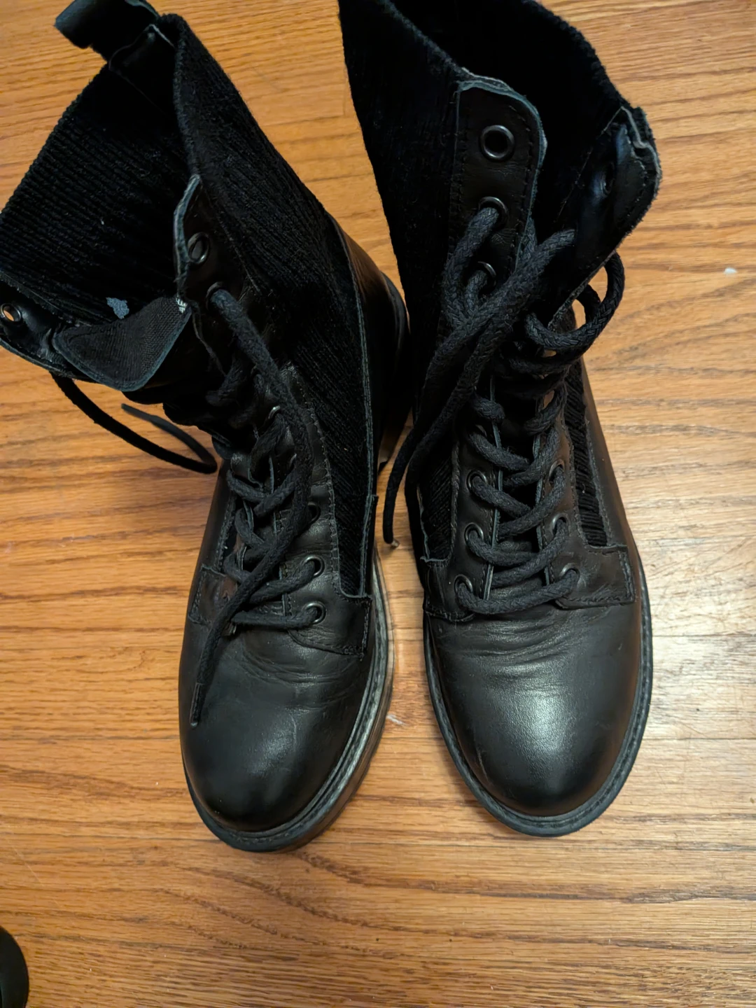Black Combat Boots Size 8.5