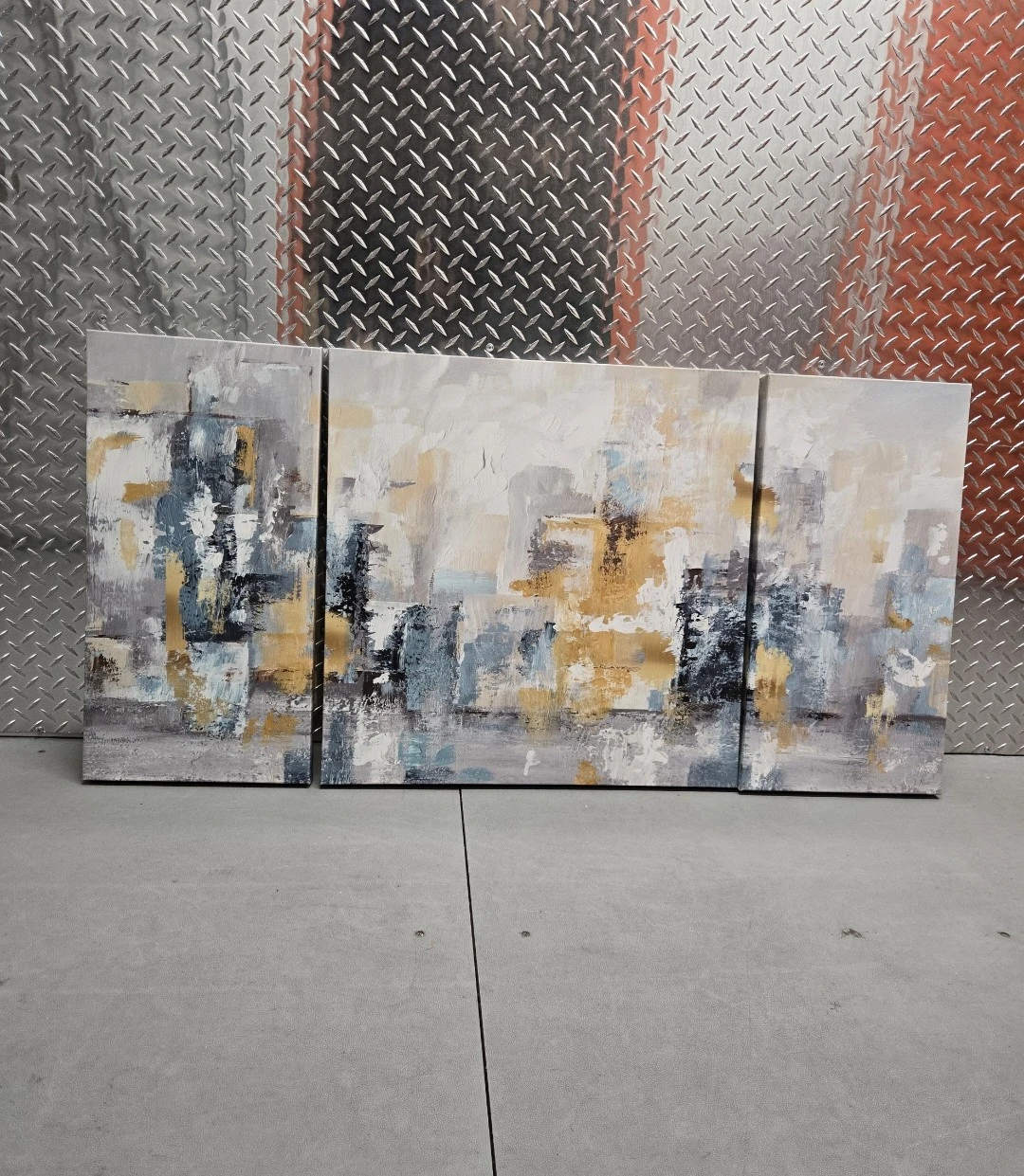 High-End 3-Piece Triptych Abstract Landscape Canvas Wall Art Set