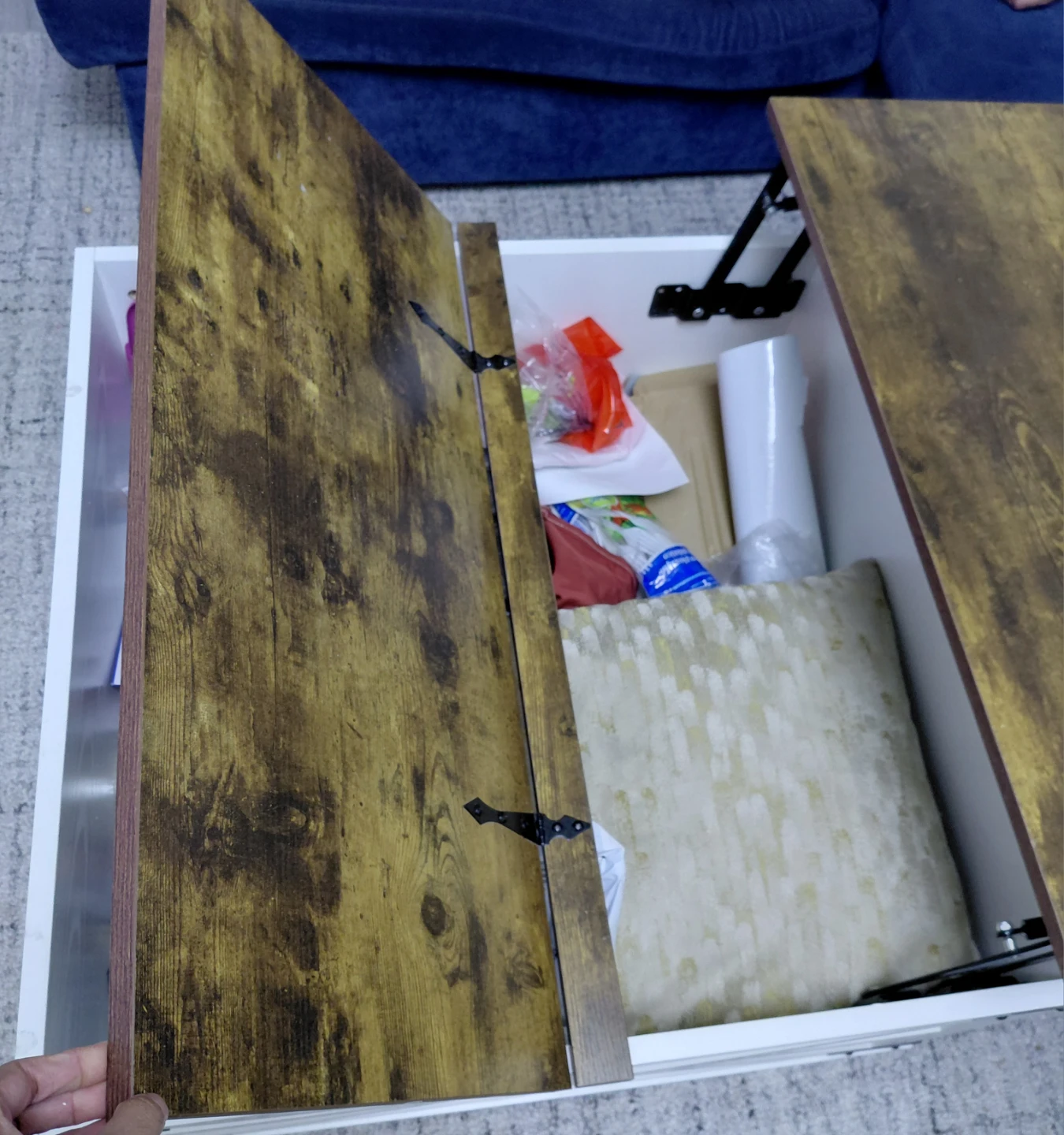 Rustic Lift-Top Coffee Table with Storage - photo 2