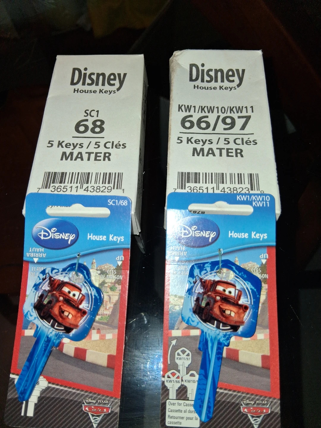 Disney Pixar Cars Mater House Keys - SC1 and KW1/KW10/KW11 - photo 2