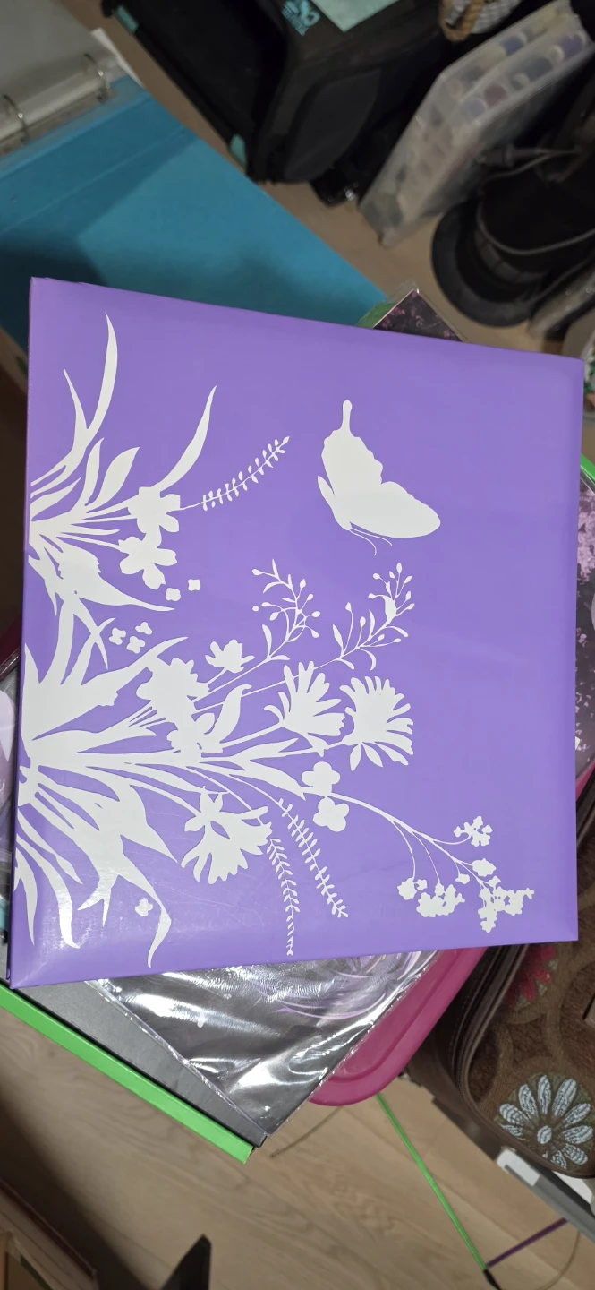 Purple Butterfly and Floral Scrapbook