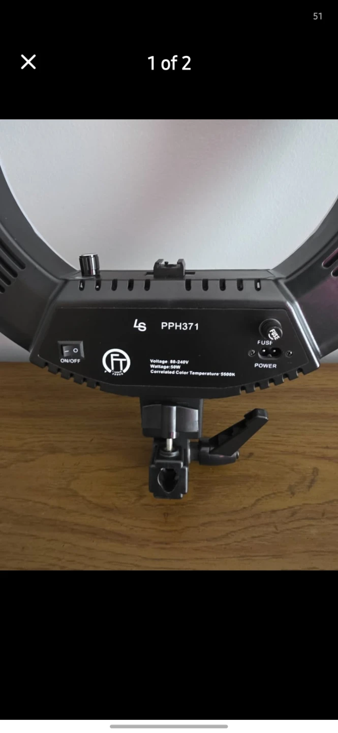 LS PPH371 50W LED Ring Light - photo 2