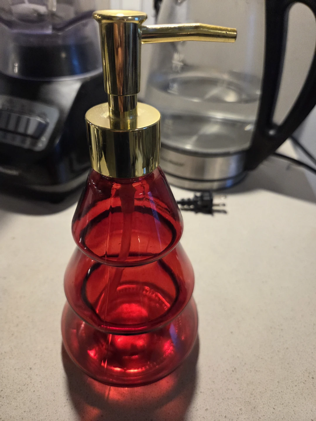 Red Christmas Tree Soap Dispenser - photo 2