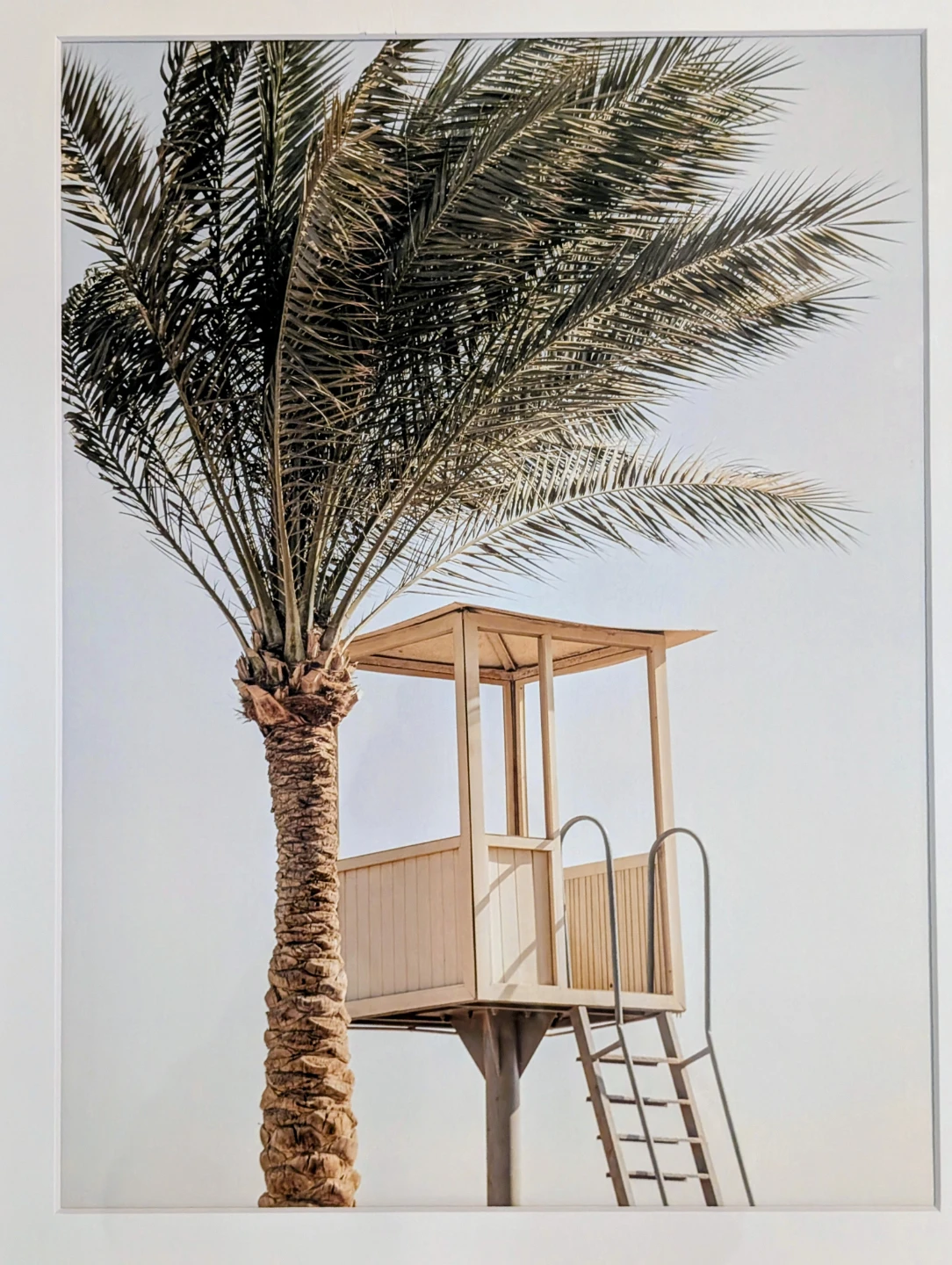 Framed Palm Tree and Lifeguard Tower Print - photo 2