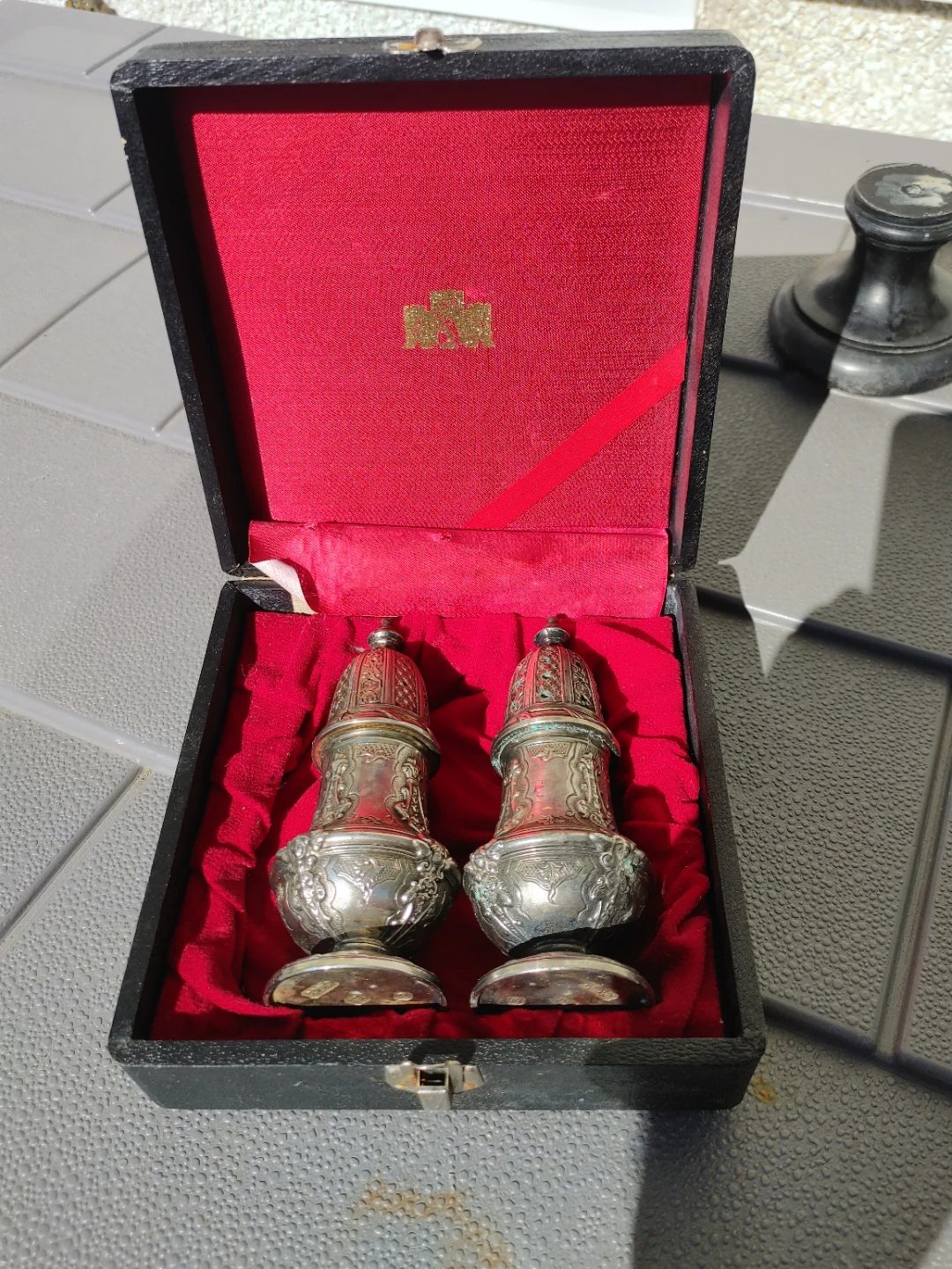 Vintage Silver Ornate Salt and Pepper Shakers