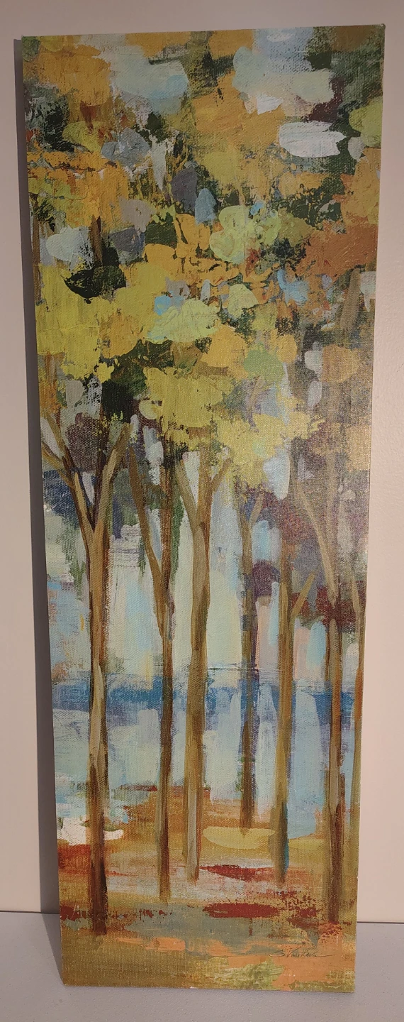 Abstract Forest Canvas Painting