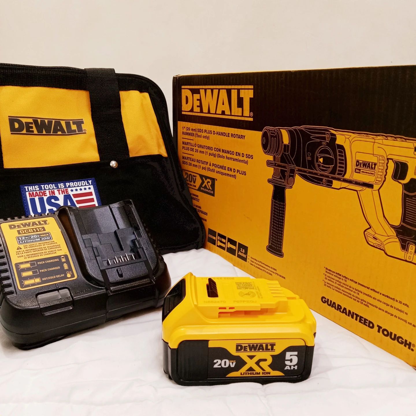 20V Max DeWalt 1" SDS-PLUS Rotary Hammer Drill Combo