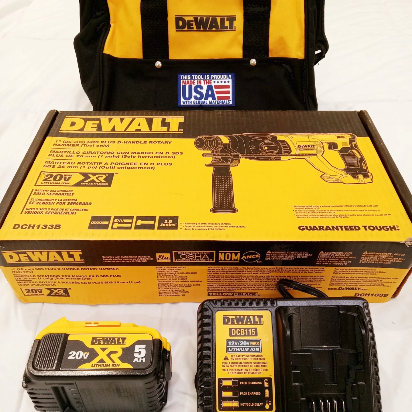 20V Max DeWalt 1" SDS-PLUS Rotary Hammer Drill Combo - photo 3