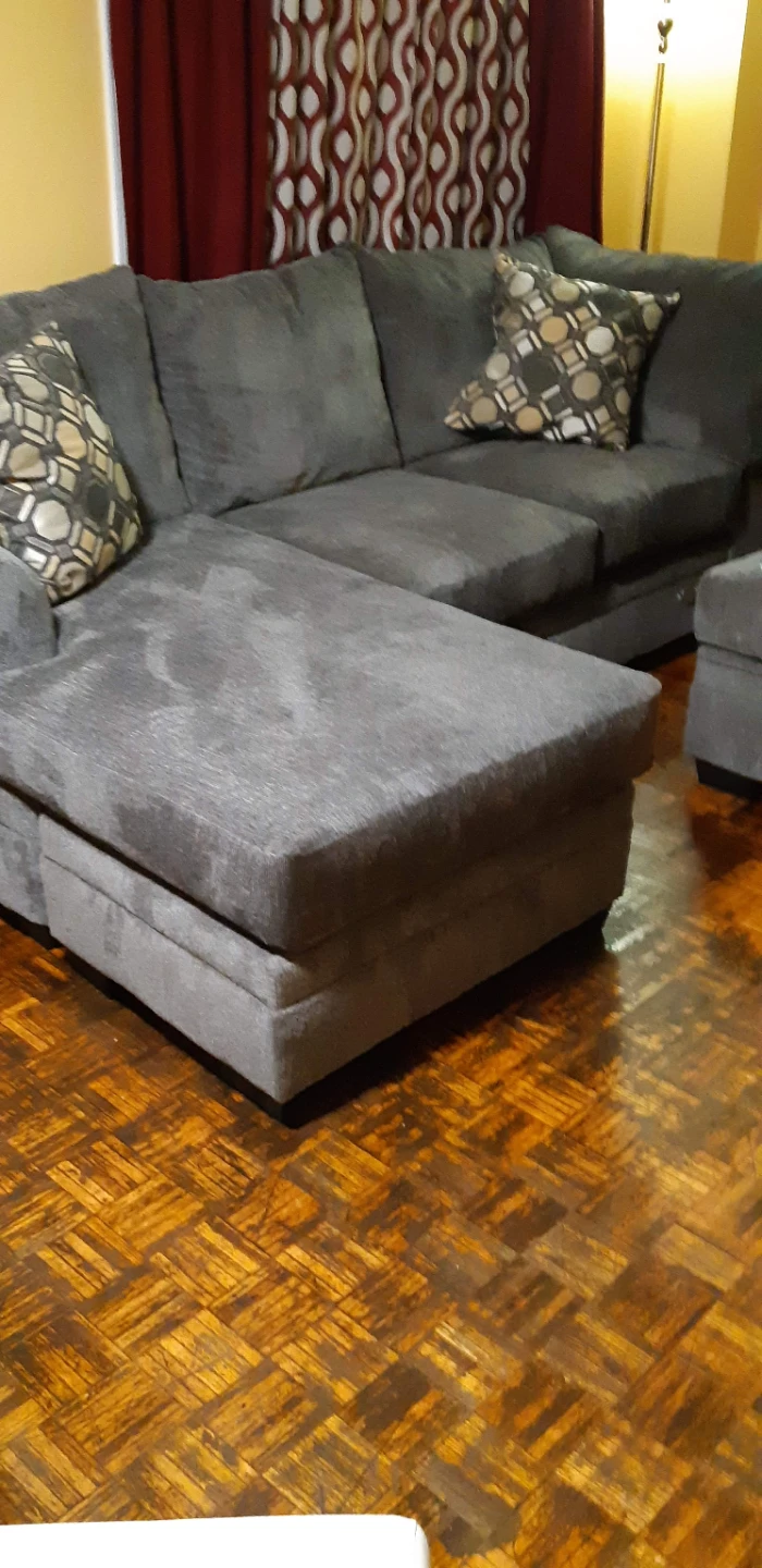 Dark Grey Sectional Sofa with Chaise