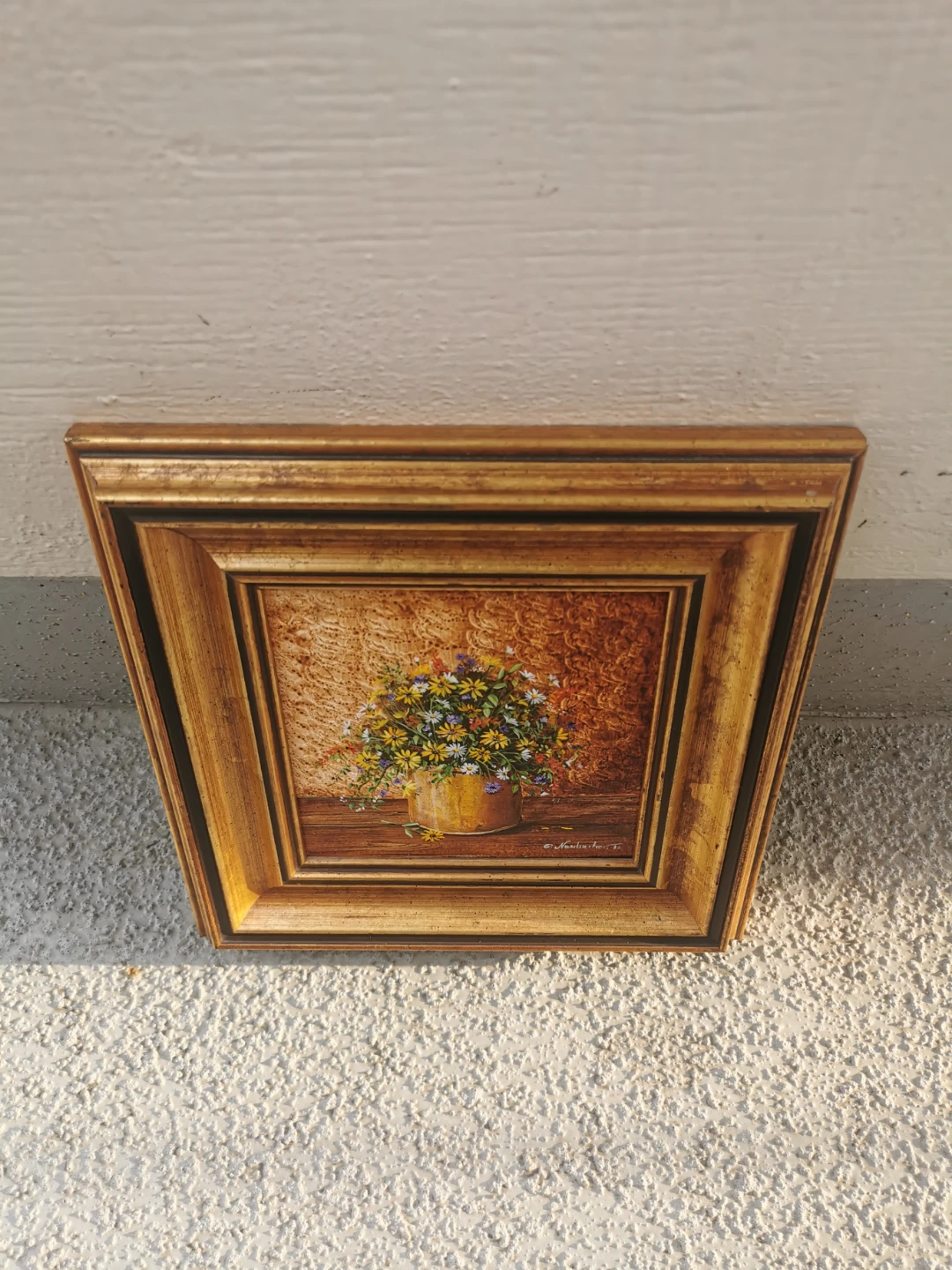 Gerda Neubacher 1982 Original Oil Painting Framed Floral Art - photo 2
