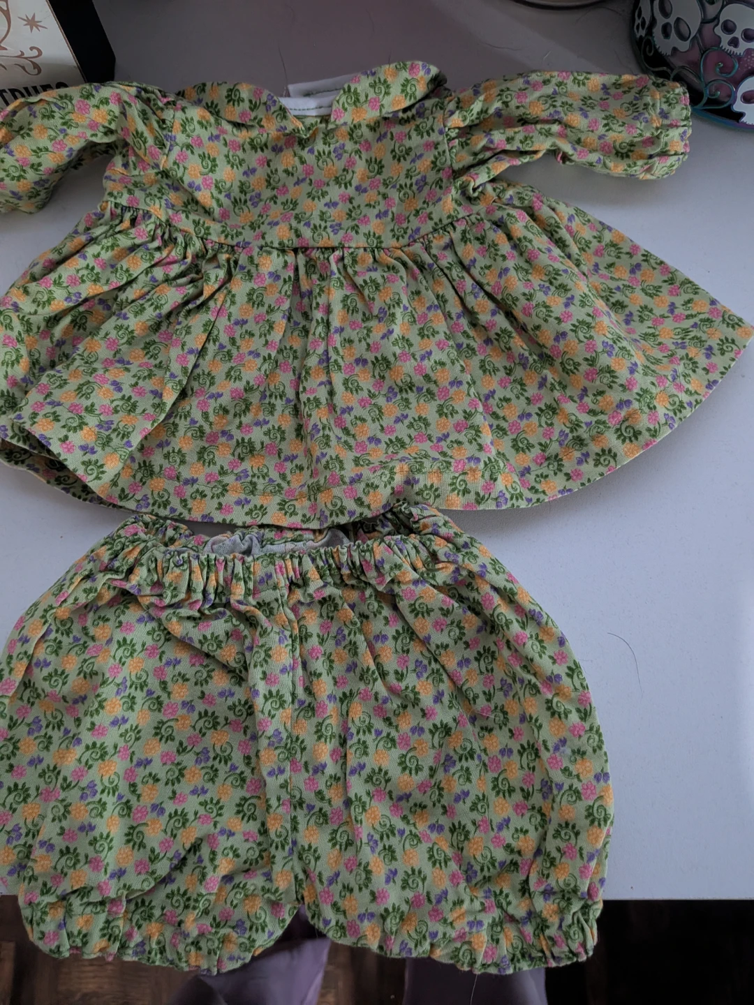 Vintage-Style Floral Top and Bloomer Set - photo 3