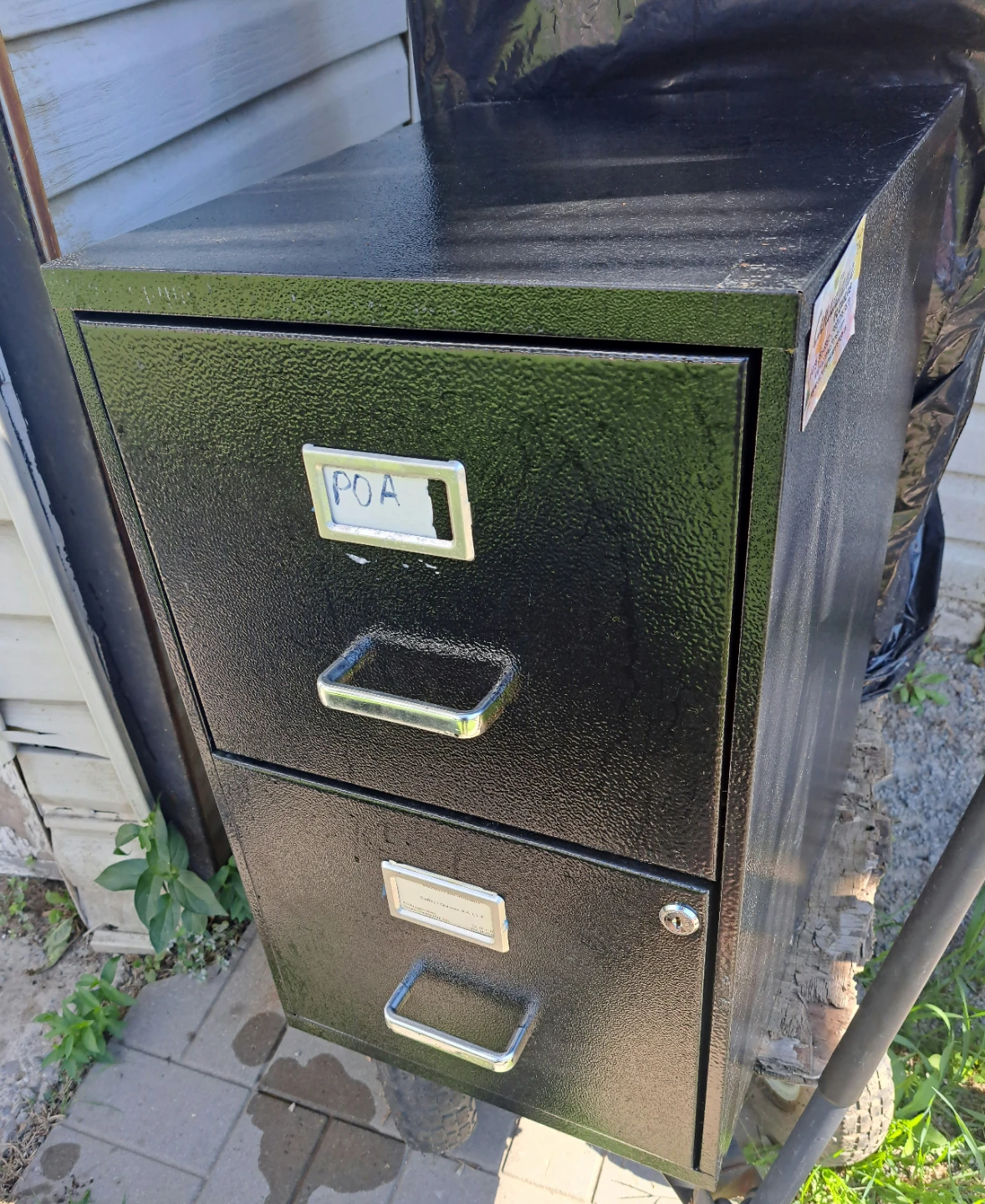 Black 2-Drawer Filing Cabinet
