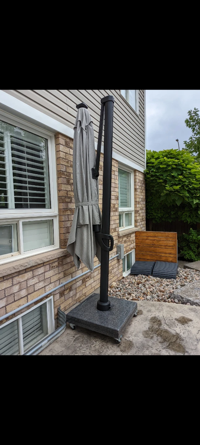 Stellar 10' Square Tilt Top Parasol  with Solar Lights - photo 4
