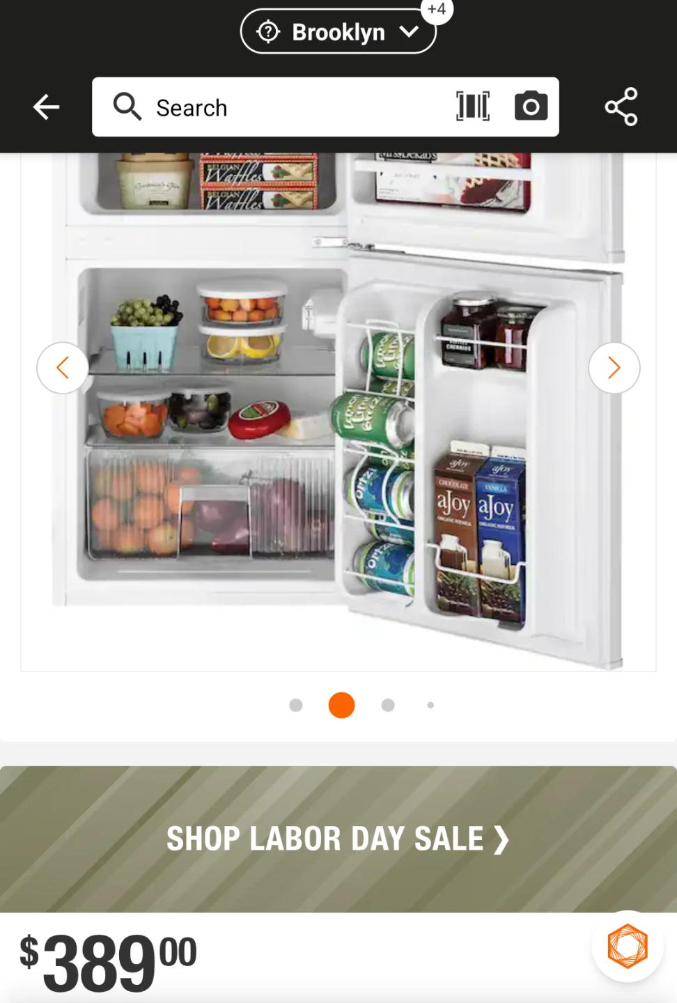 GE 3.1 cu. Ft Double Door Mini Fridge - photo 2