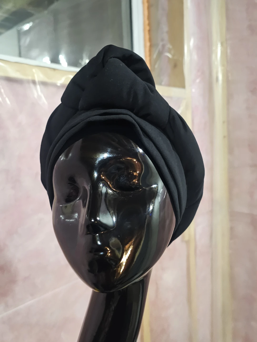 Black Fabric Turban Headwrap - photo 4