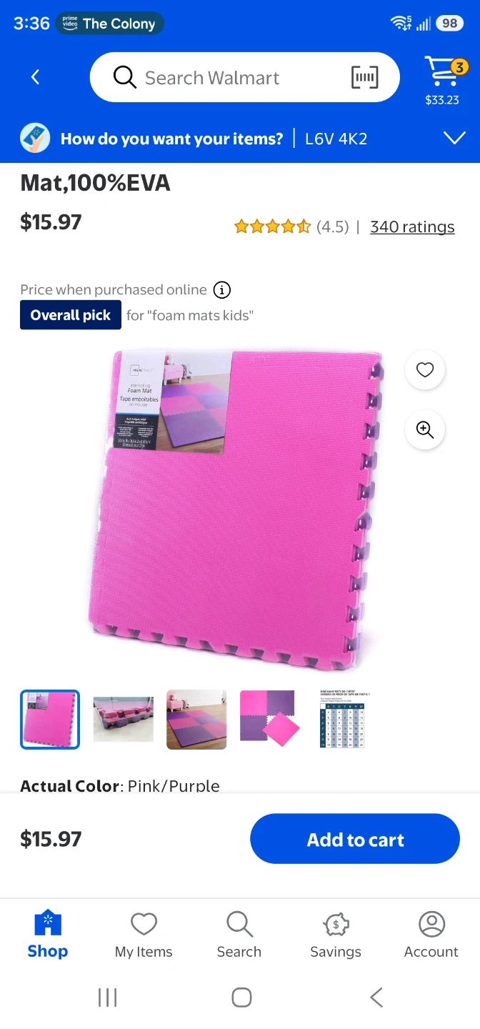 Mainstays Interlocking Foam Mats