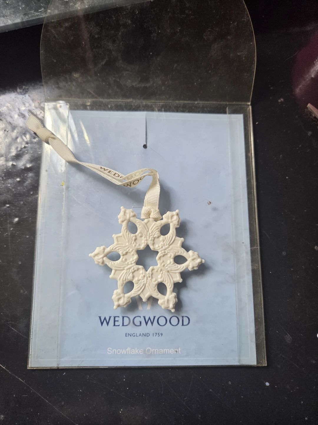 Wedgwood White Snowflake Ornament