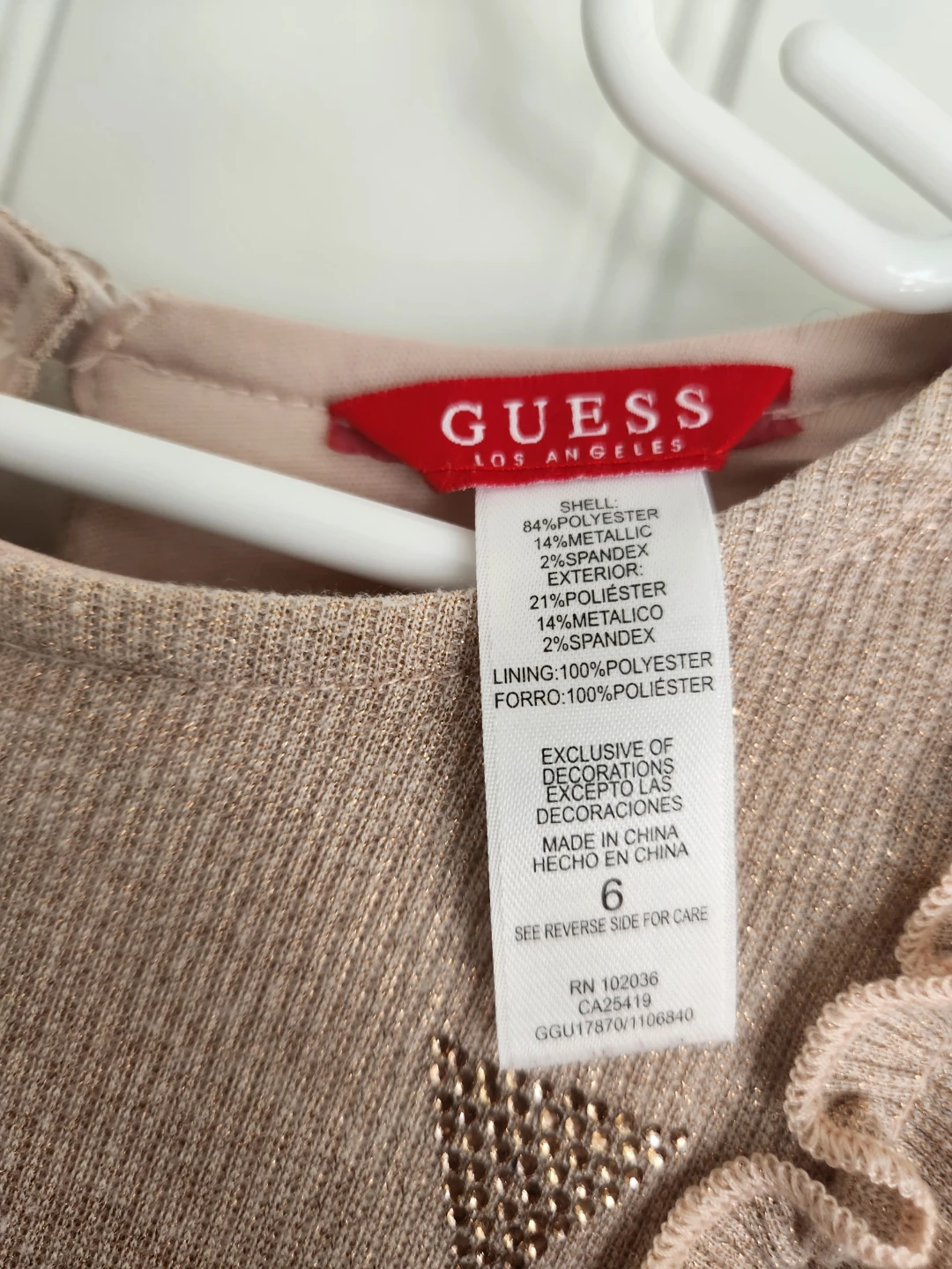 Guess Girls Shimmer Ruffle Dress - Size 6 - photo 3