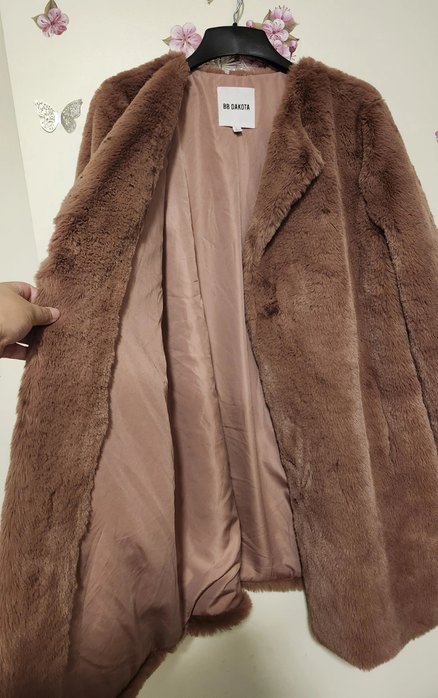 BB Dakota Brown Faux Fur Coat - photo 2