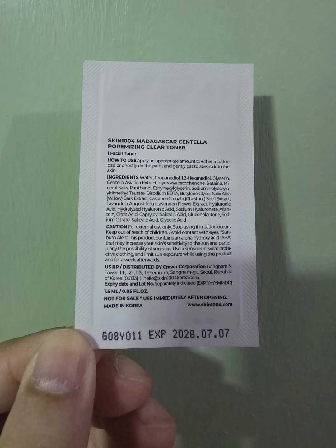 SKIN1004 Poremizing Clear Toner Sample 🏈 - photo 2