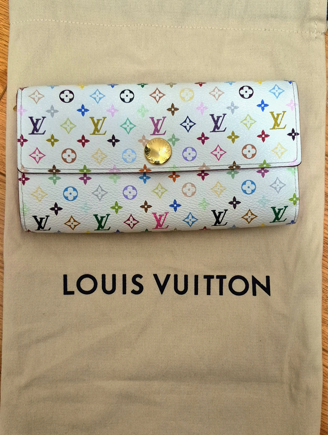 [MINT CONDITION] LOUIS VUITTON Murakami Sarah Wallet White