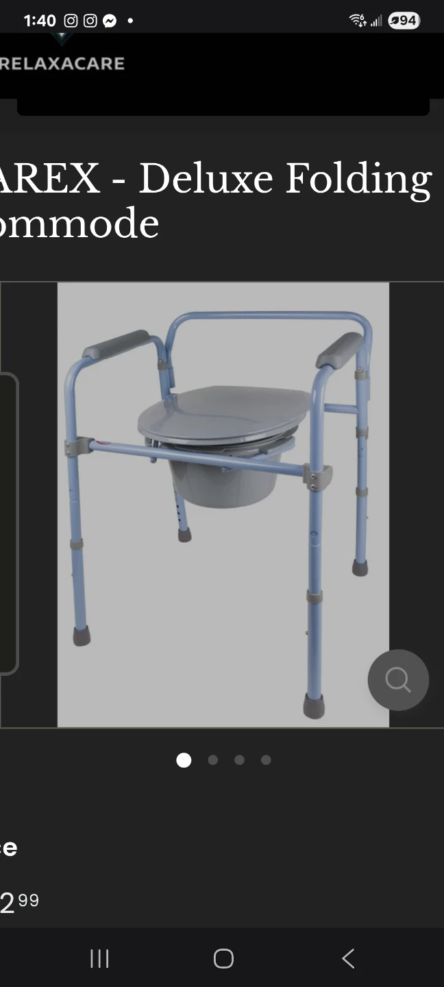 Deluxe Folding Commode
