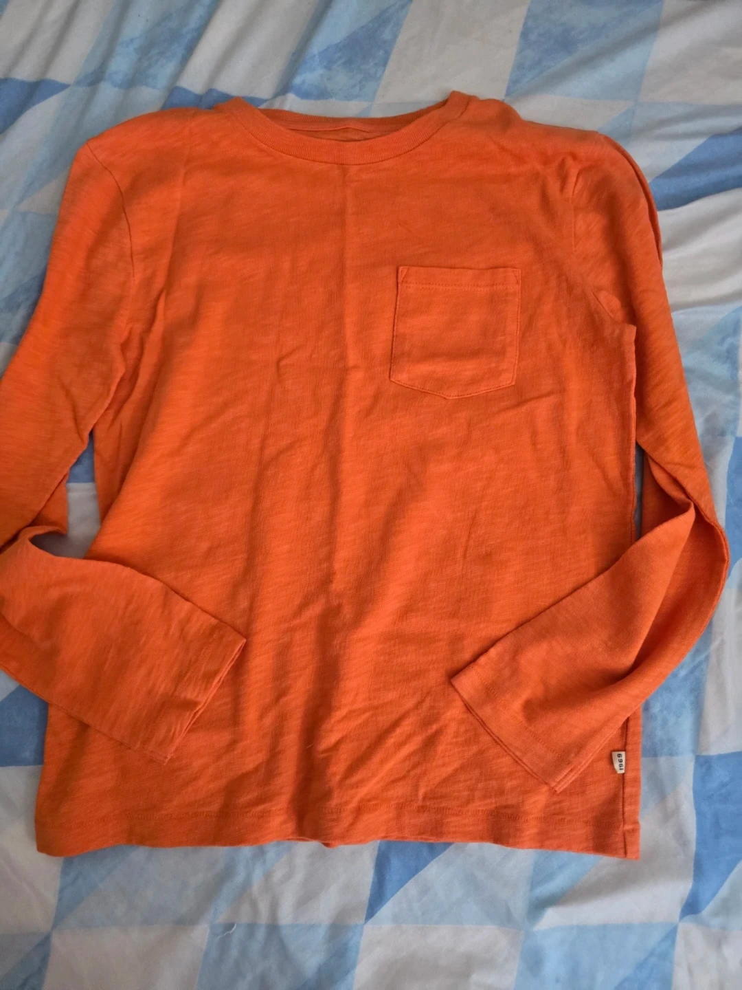Gap Orange Long Sleeve Pocket T-Shirt