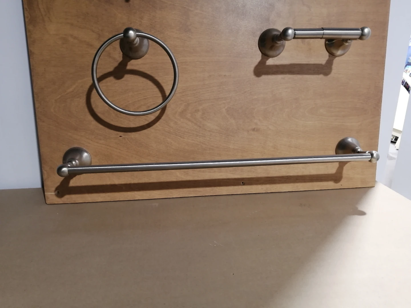 Brushed Nickel Bathroom Accessory Set - photo 2