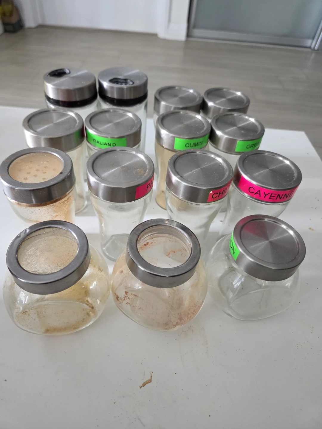 Set of 15 Assorted Spice Jars