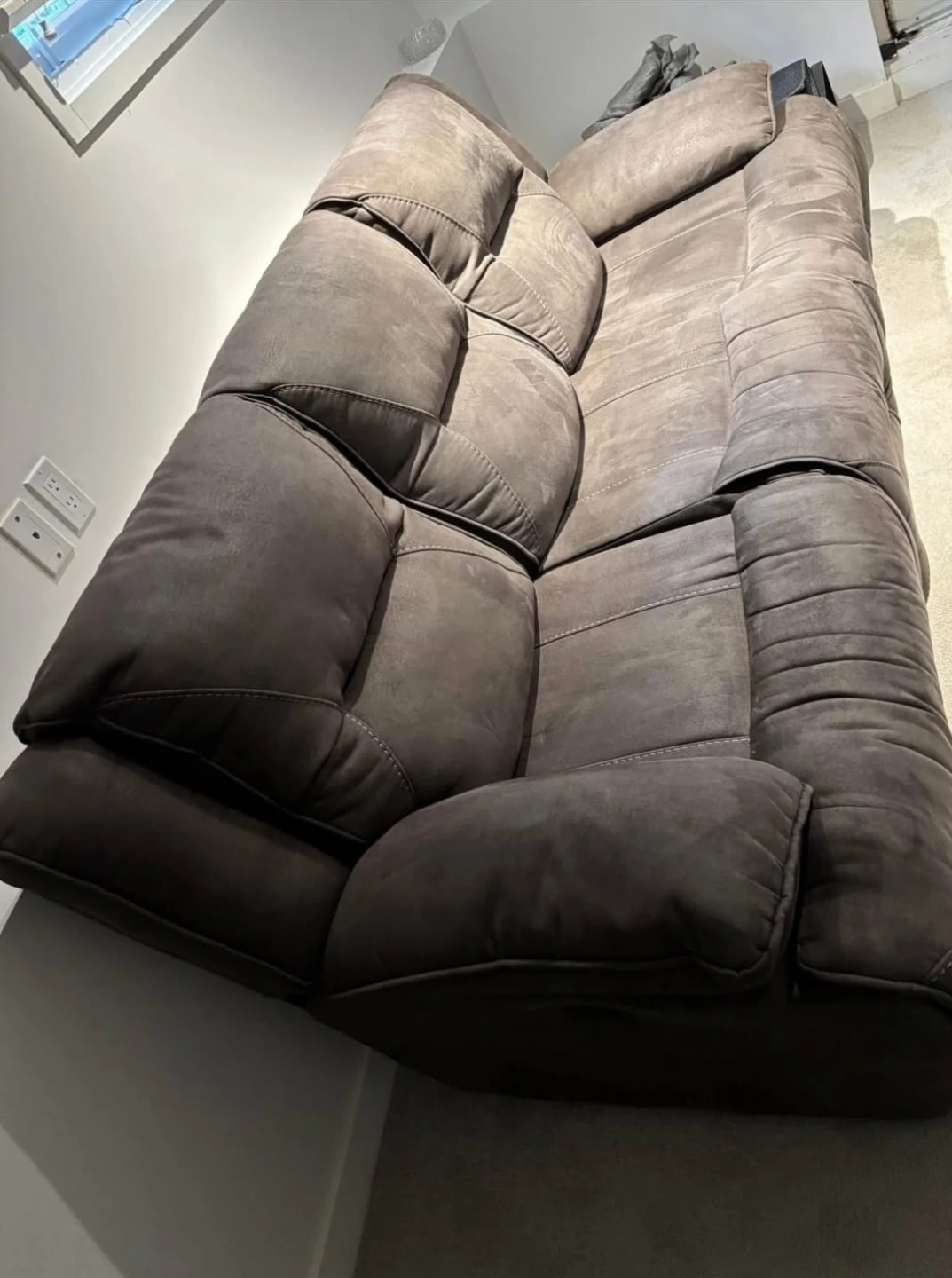 Grey reclining sofa - photo 2