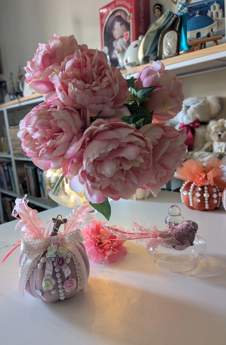 Artificial Pink Peony Bouquet