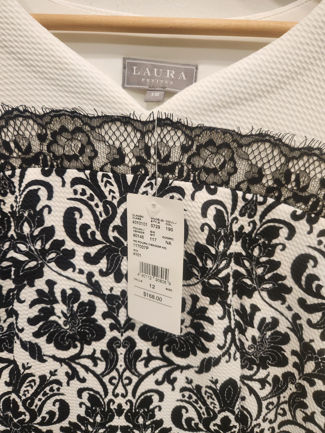 Laura Petites Black and White Dress Size 12 - photo 5
