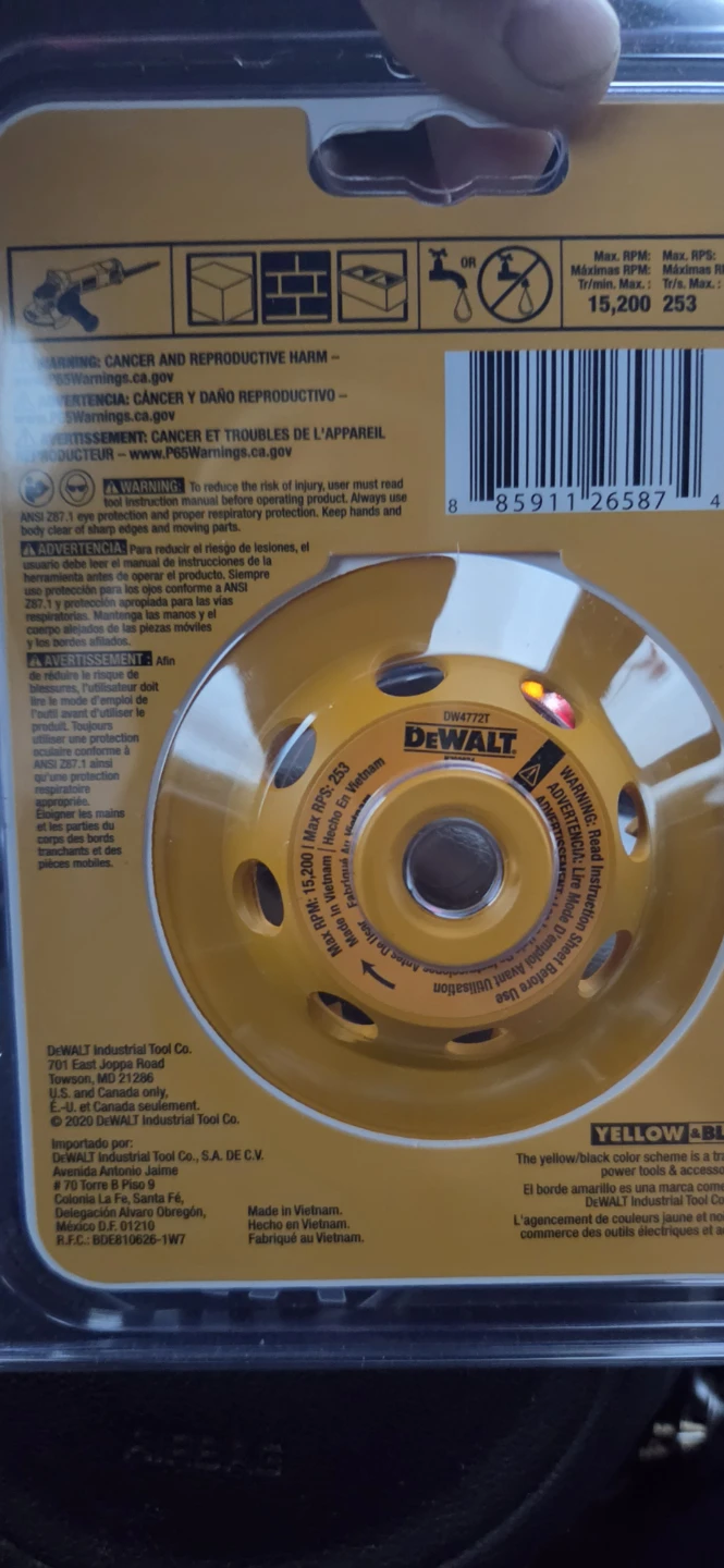 DEWALT 4" Turbo Diamond Cup Wheel DW4772T - photo 2