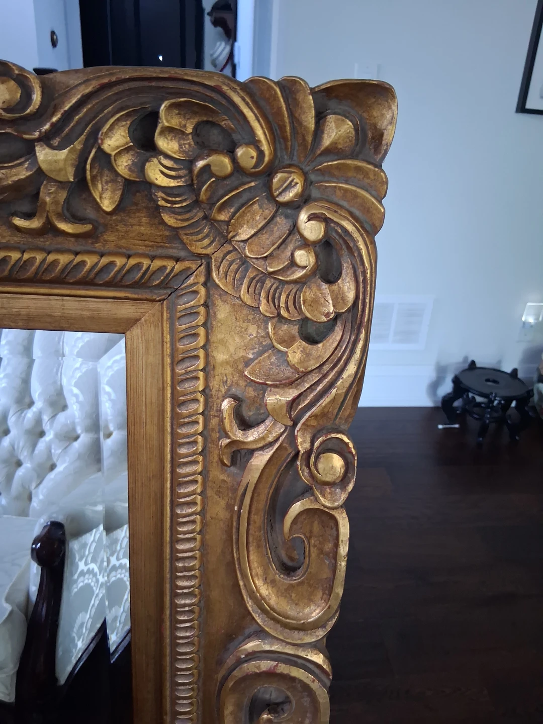 Ornate Gold Carved Frame Mirror - photo 2