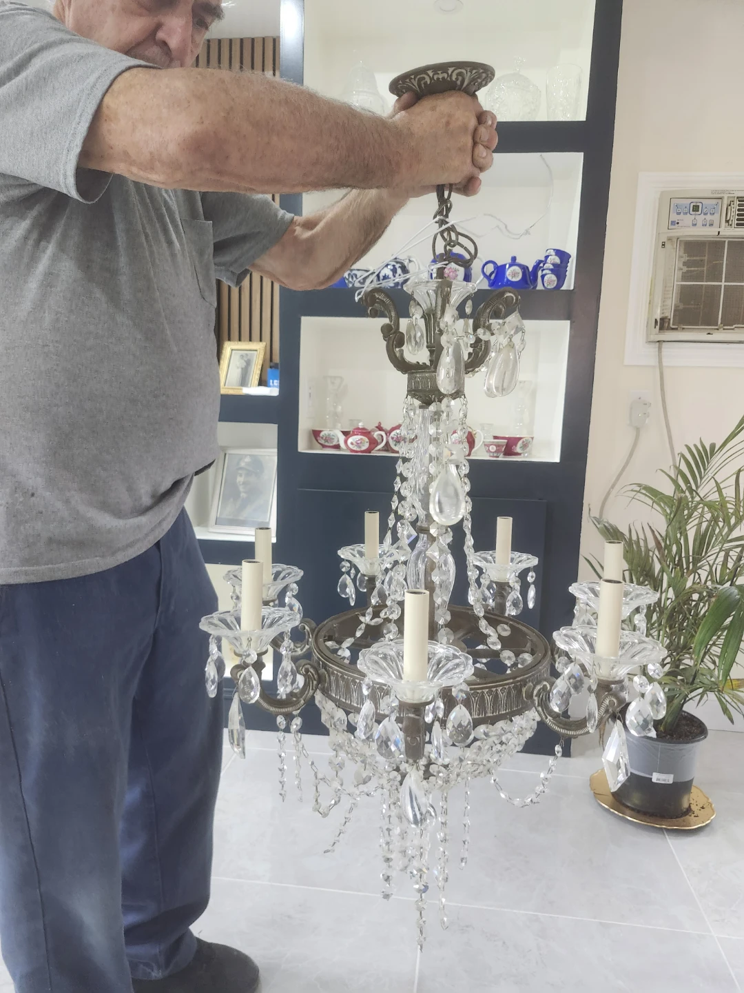 Antique Crystal Chandelier