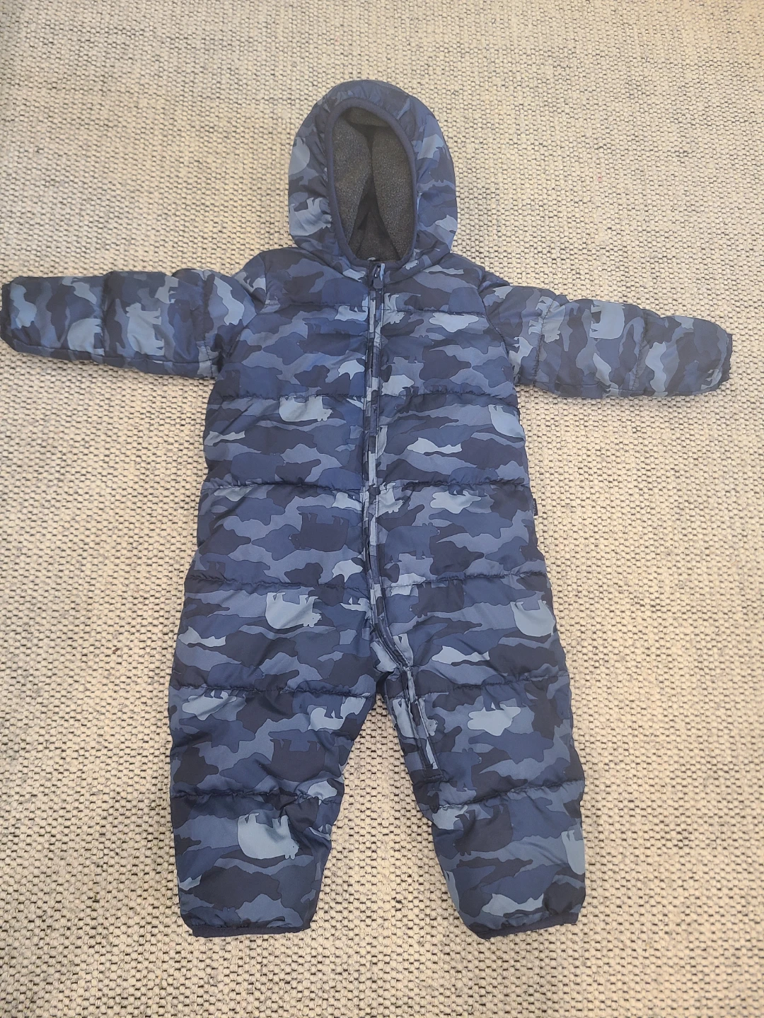 Baby Gap bear camo snowsuit, 12-18 months