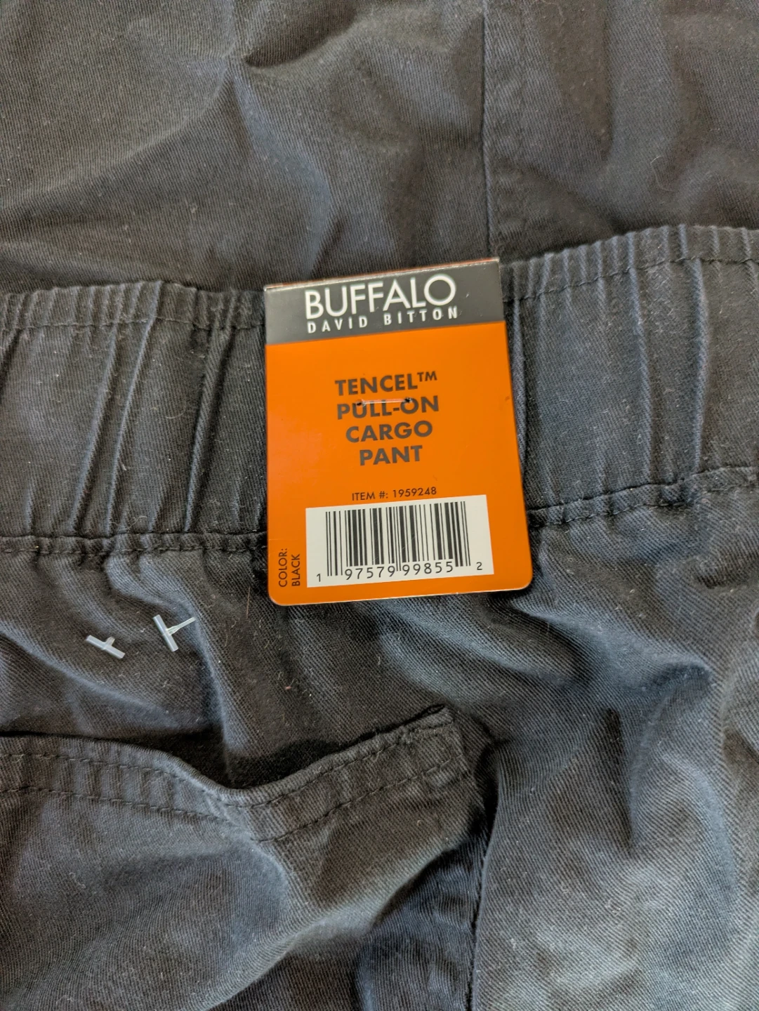 Buffalo David Bitton Tencel Pull-On Cargo Pants - Black, XXL - photo 2