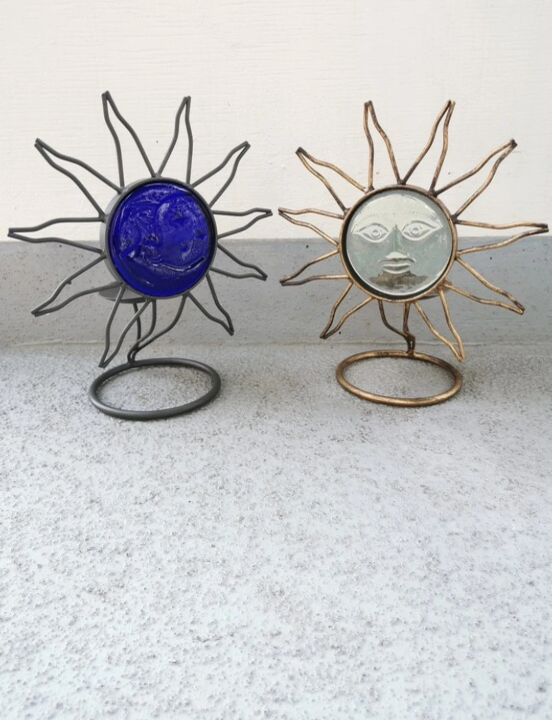 Vintage Celestial Sun & Moon Tea Light Candle Holders