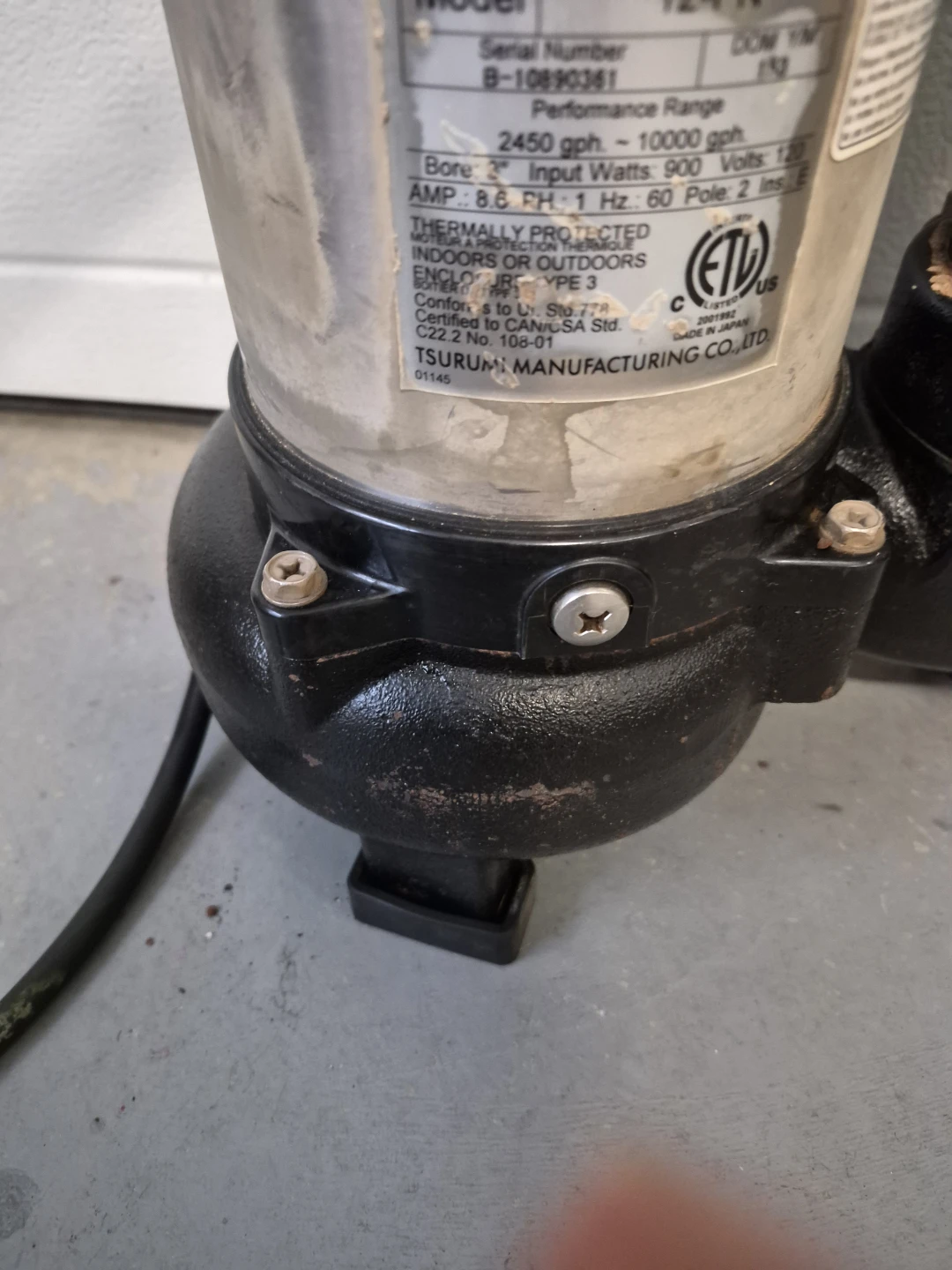 Tsurumi Submersible Pump. - photo 3