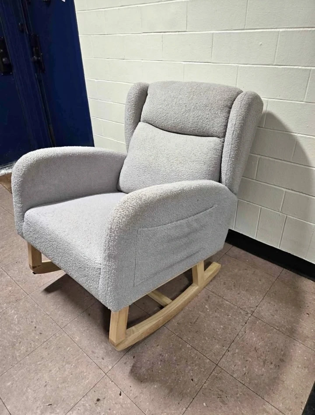 Boucle Wingback Rocking Chair - photo 3