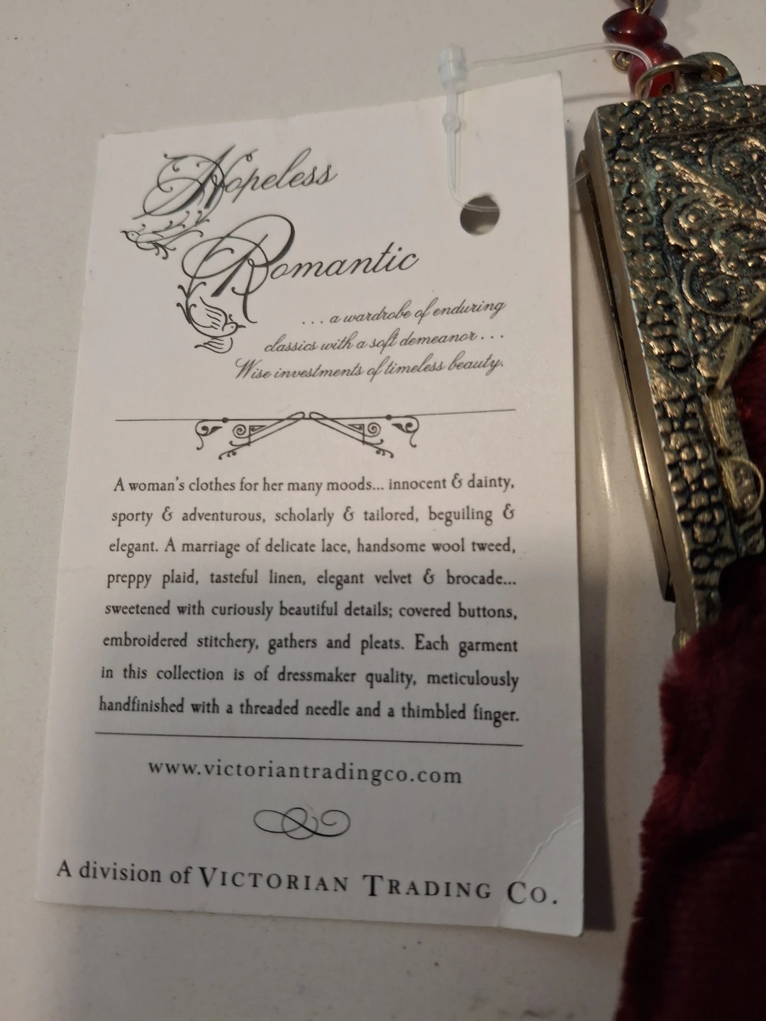 Victorian Trading Co. Velvet Embroidered Purse