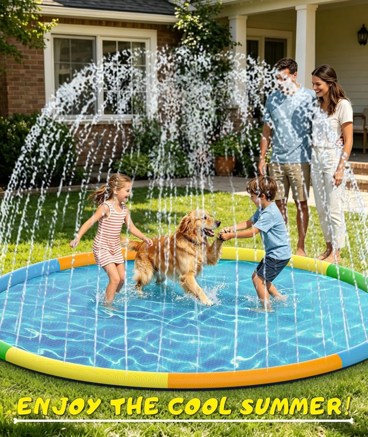 13ft Outdoor Kids and Pet Water Sprinkler Mat - photo 3